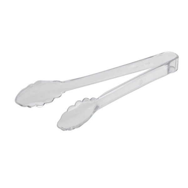 Fineline Settings Clear 9-Inch Scalloped HD Tongs 3311-CL